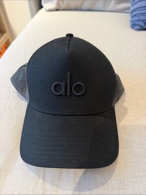 ALO Black Mesh Trucker Hat